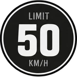 A speed-limit sign in the GTA V style