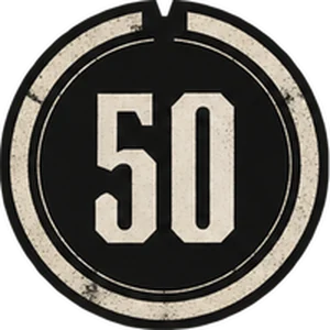 A speed-limit sign in the Red Dead 2 style